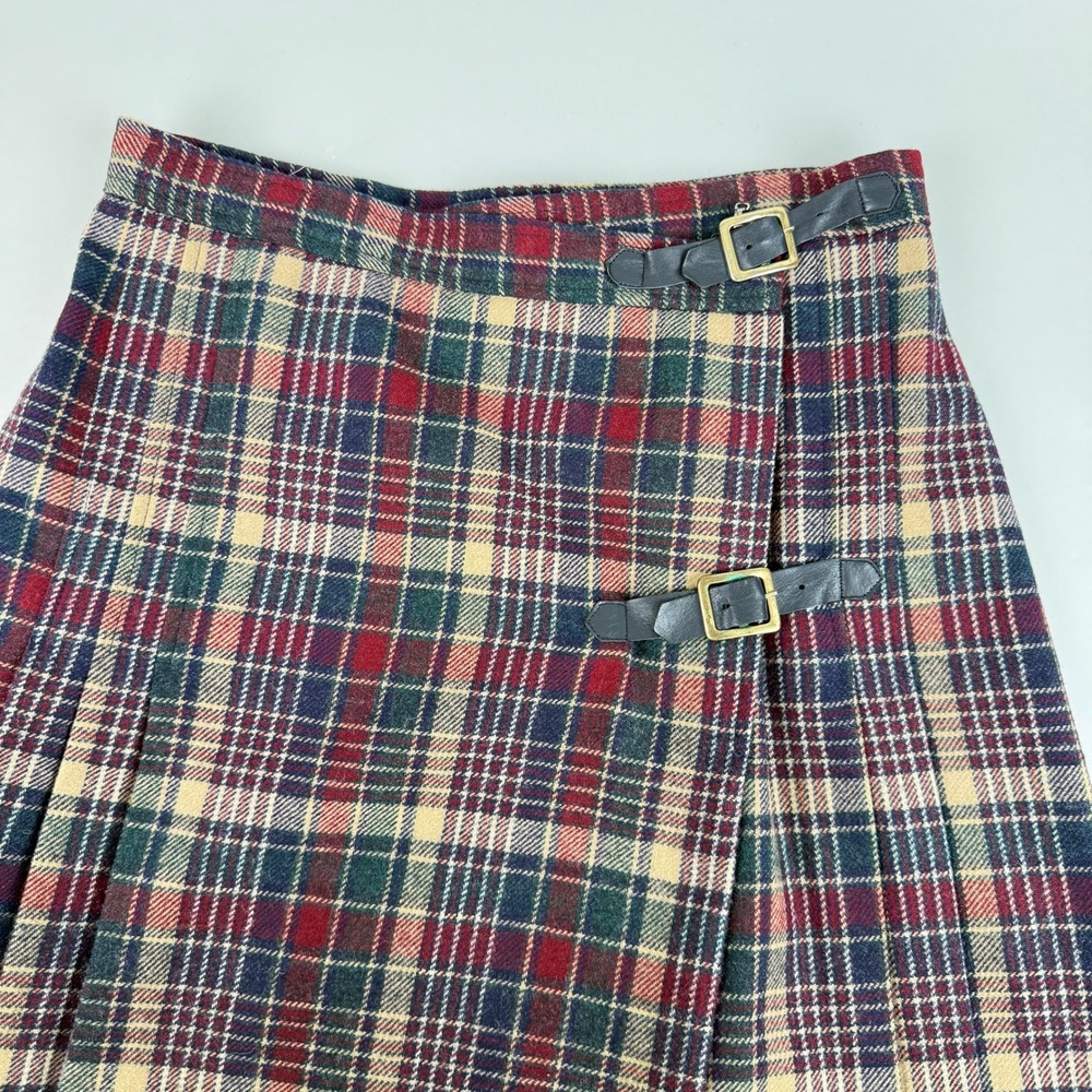 Vintage Ah! Austin Hill Plaid Tartan Kilt Wrap Skirt Size 12 USA Union Made - Picture 4 of 8